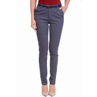 Pantaloni bleumarin casual cu imprimeu H8783 BM