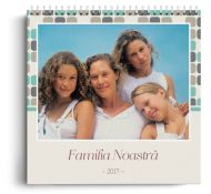 Calendar personalizat - Familia Noastra - Calendar de perete cu spirala metalica si agatatoare - Panoramic mediu (29x21 cm)