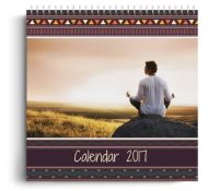 Calendar personalizat - Ethnic - Calendar de perete cu spirala metalica si agatatoare - Panoramic mediu (29x21 cm)