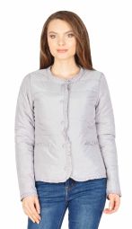 Jacheta casual gri fara guler 17237 G
