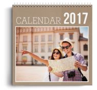 Calendar personalizat - Raster - Calendar de perete cu spirala metalica si agatatoare - Panoramic mediu (29x21 cm)