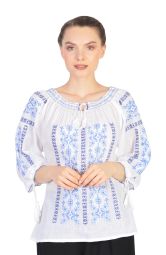 Bluza ie alba din bumbac cu maneca trei sferturi 1913 AR