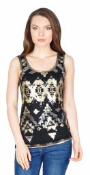 Top elegant cu paiete aurii MGN005 AU