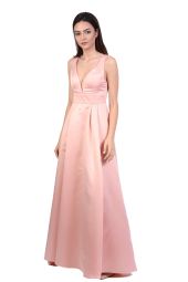Rochie roz de ocazie cu trena W1661RO