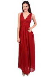 Rochie de ocazie bordo cu bretele 3945 BO