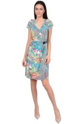 Rochie cambrata cu imprimeu tropical 202181 T