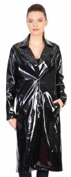 Trenci dama negru latex 81244N