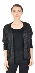 Pulover casual negru cu fir lame 642 NG