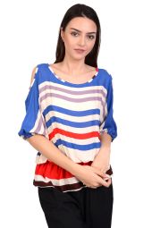 Bluza casual cu dungi multicolore A255 R