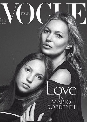 Кейт Мосс с дочкой на обложке журнала Vogue