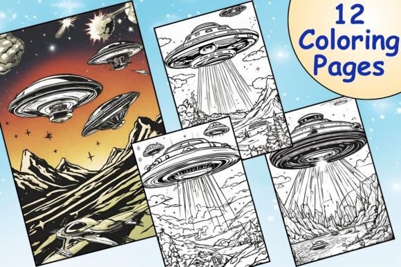 Printable UFO Coloring Pages