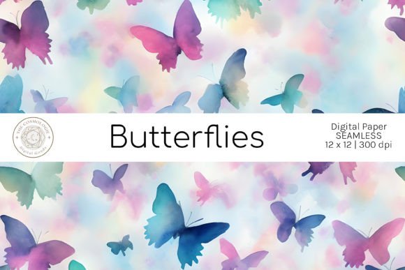 Watercolor Butterflies Pattern