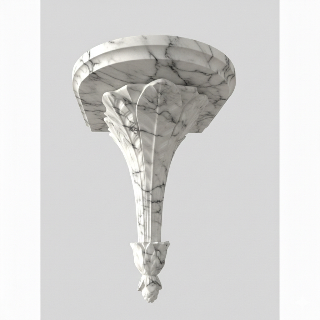 The Neoclassical Waterleaf Wall Console