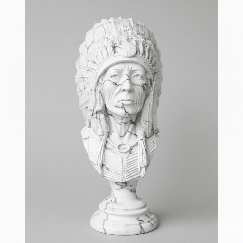 The Plains Chieftain Portrait Bust