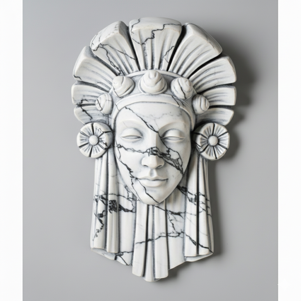 The Art Deco Sunburst Priestess Mask