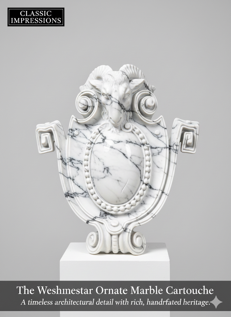 The Weshmestar Ornate Marble Cartouche