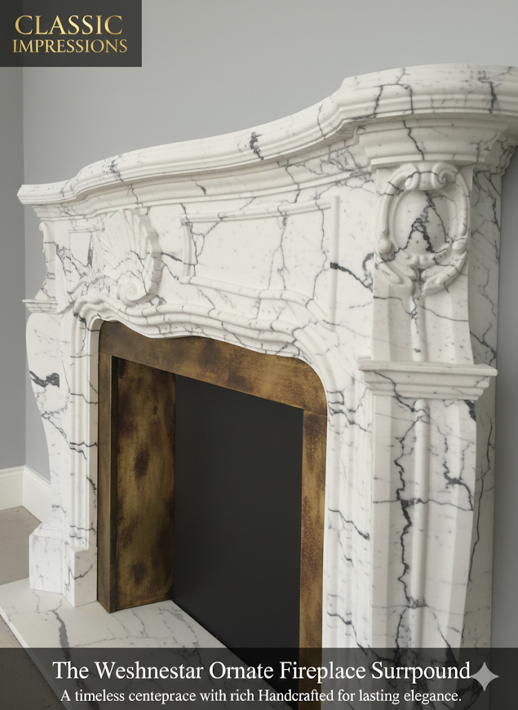 The Weshnestar Ornate Fireplace Surround