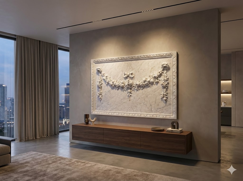 The Neoclassical Floral Festoon Panel