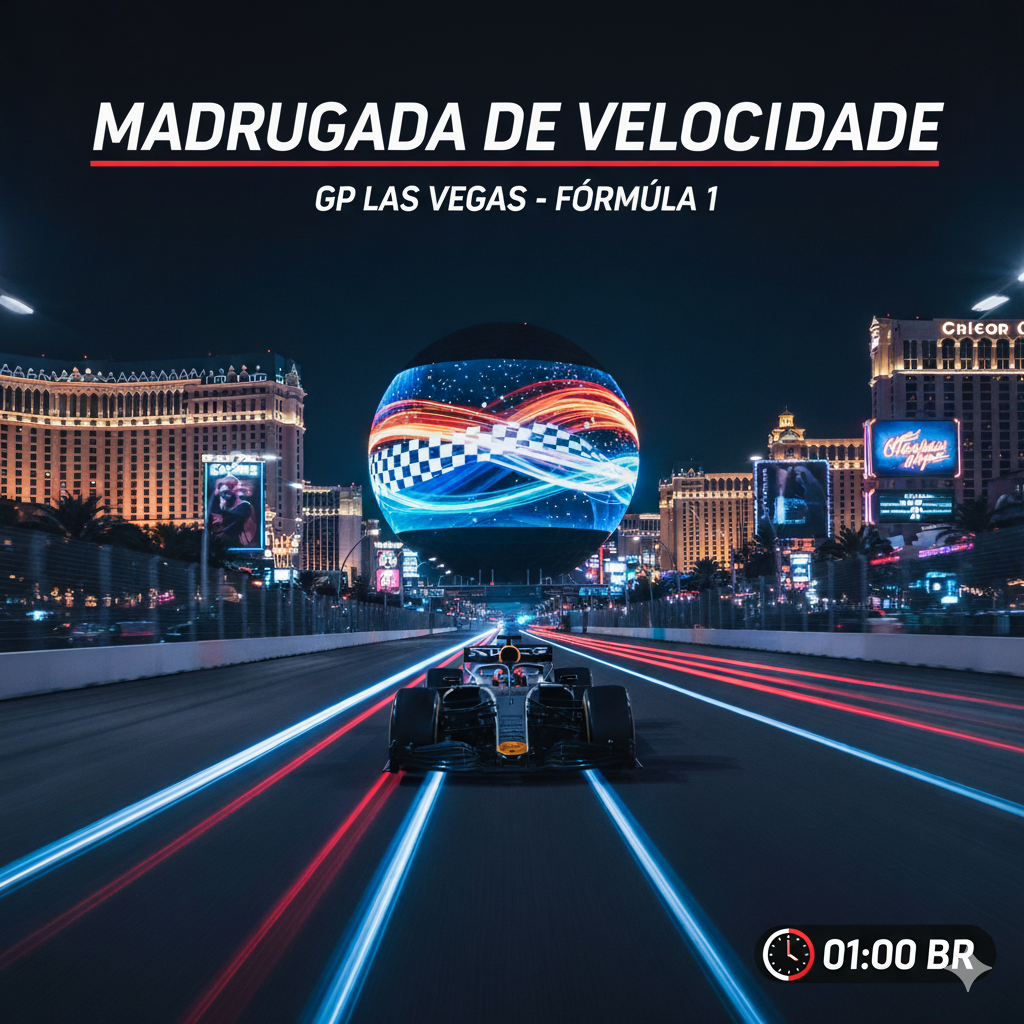 Título: Madrugada de Velocidade: Confira os horários do GP de Las Vegas de F1