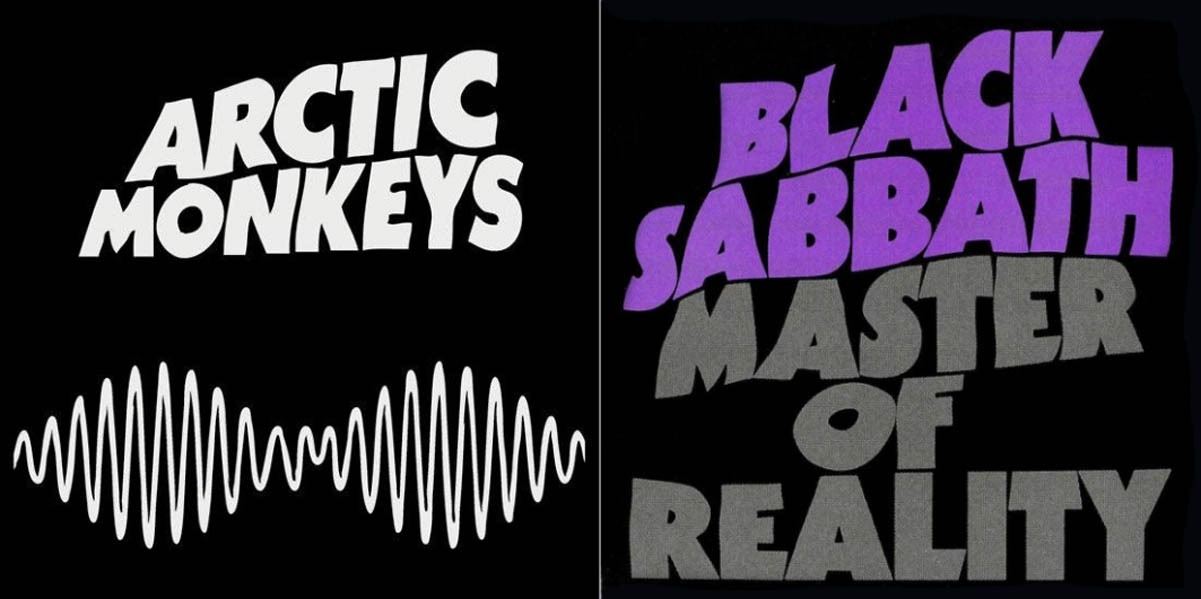 Лого Arctic Monkeys. Сравнение с логотипом альбома группы Black Sabbath