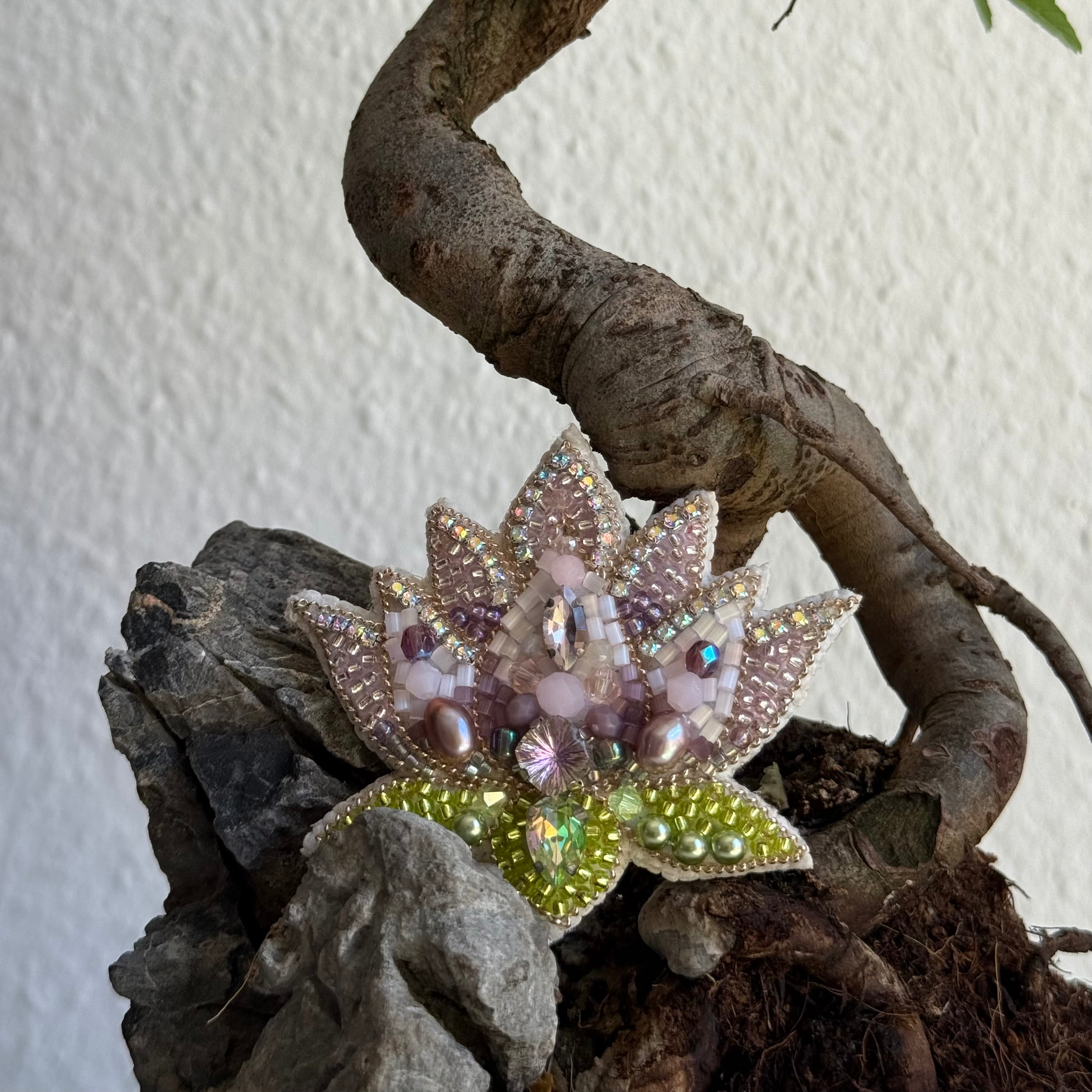 Handmade Brooch Lotus - Image 3