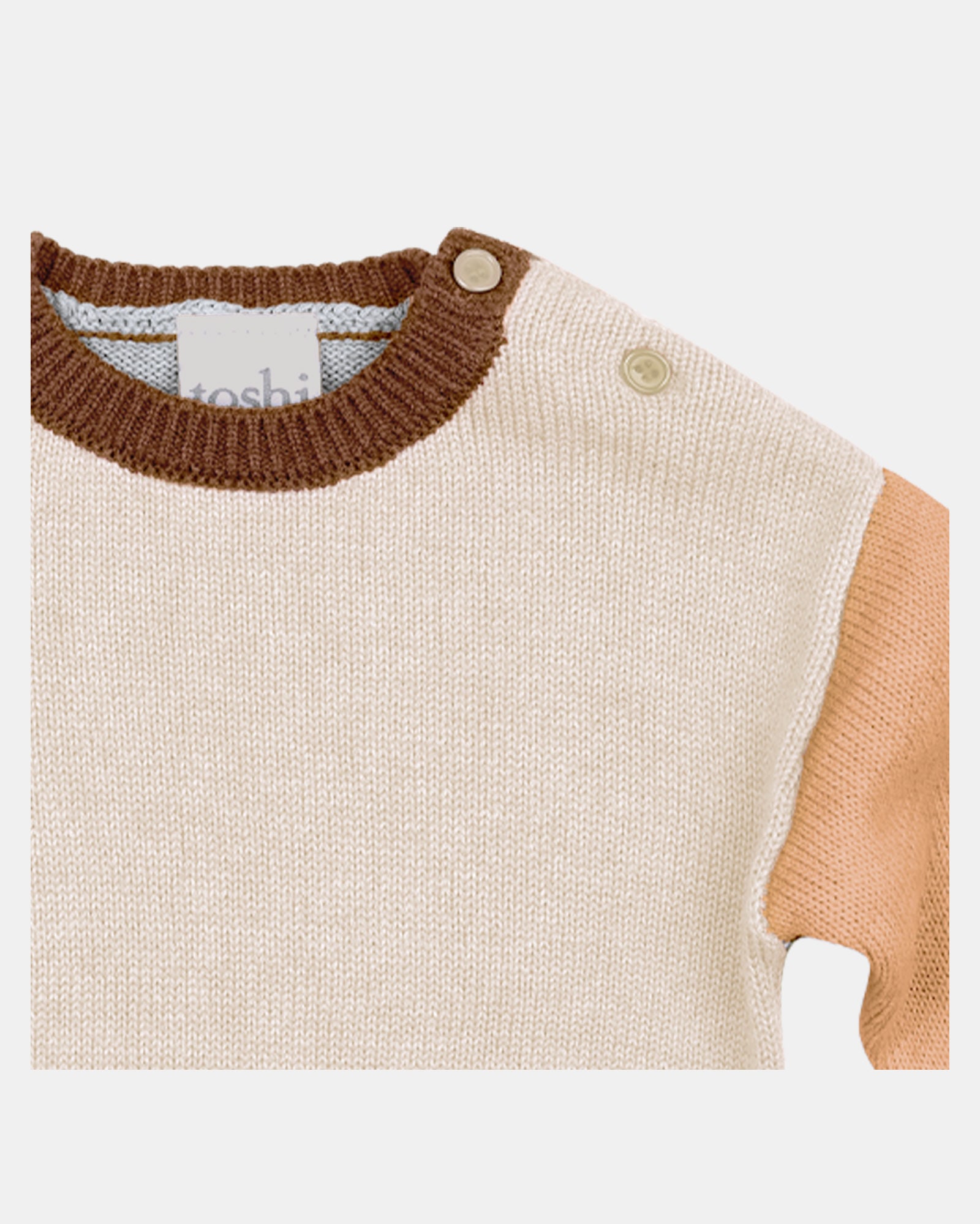 Artisanal Warmth in Playful Oatmeal Knit Pullover