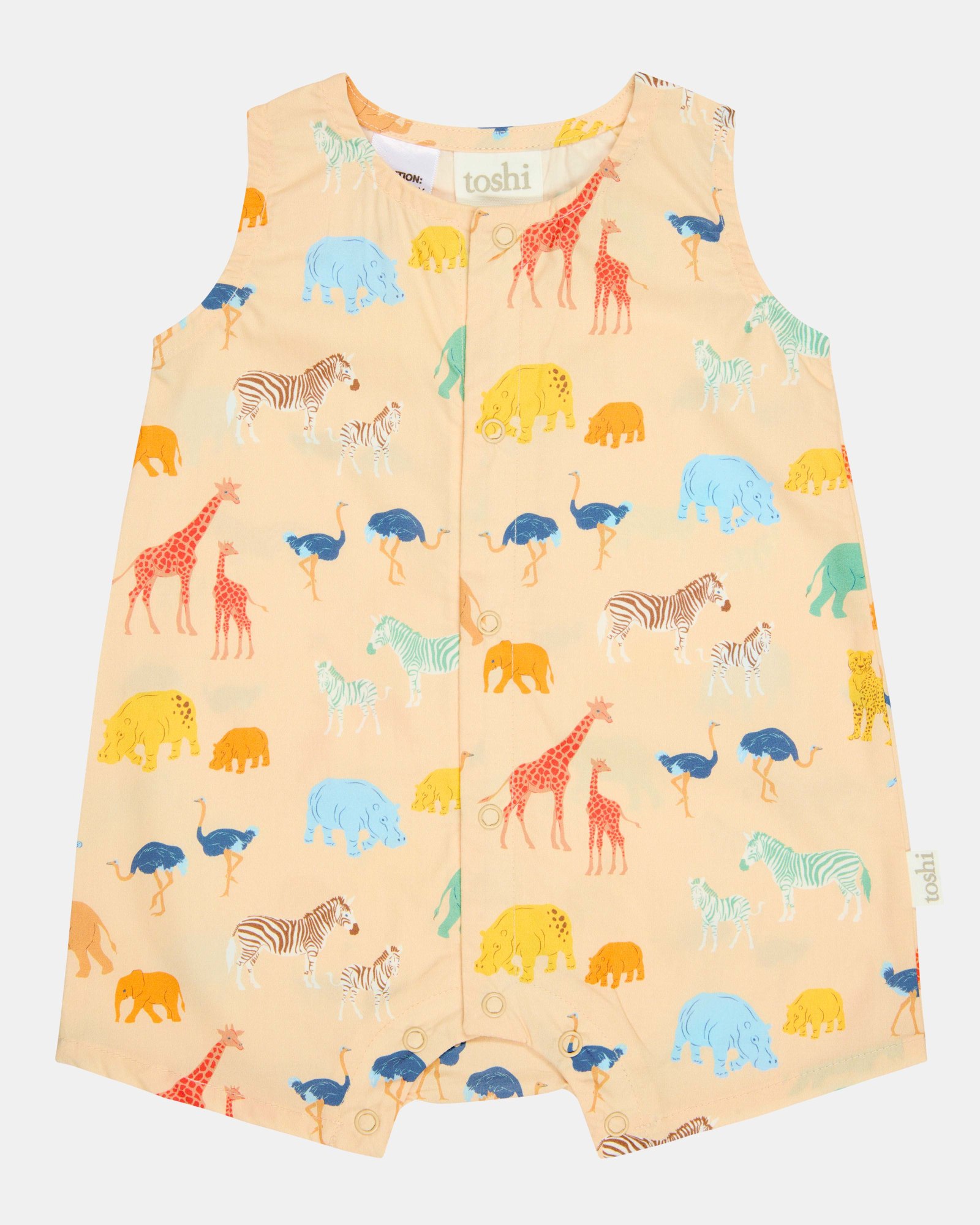 Comfortable sun protection romper for active kids