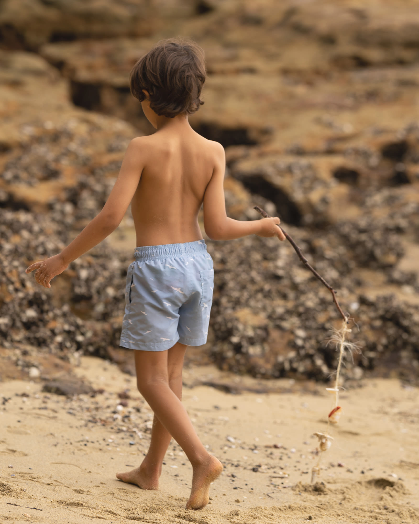 Comfortable board shorts with secure adjustable fit