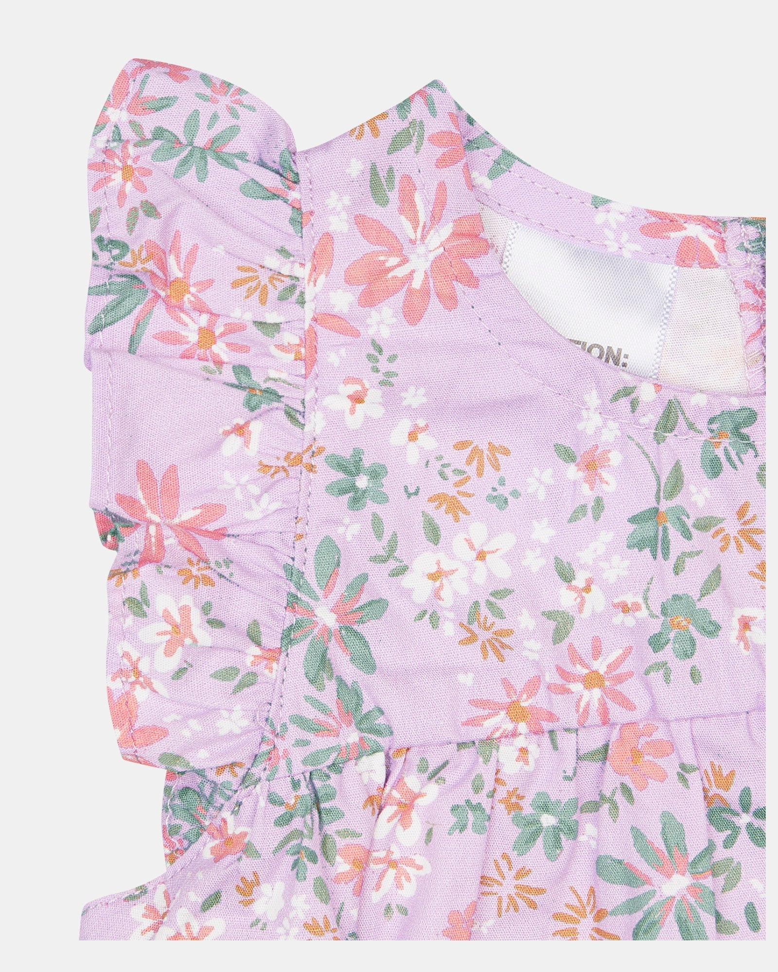 Charming Lavender Romper with Playful Frills