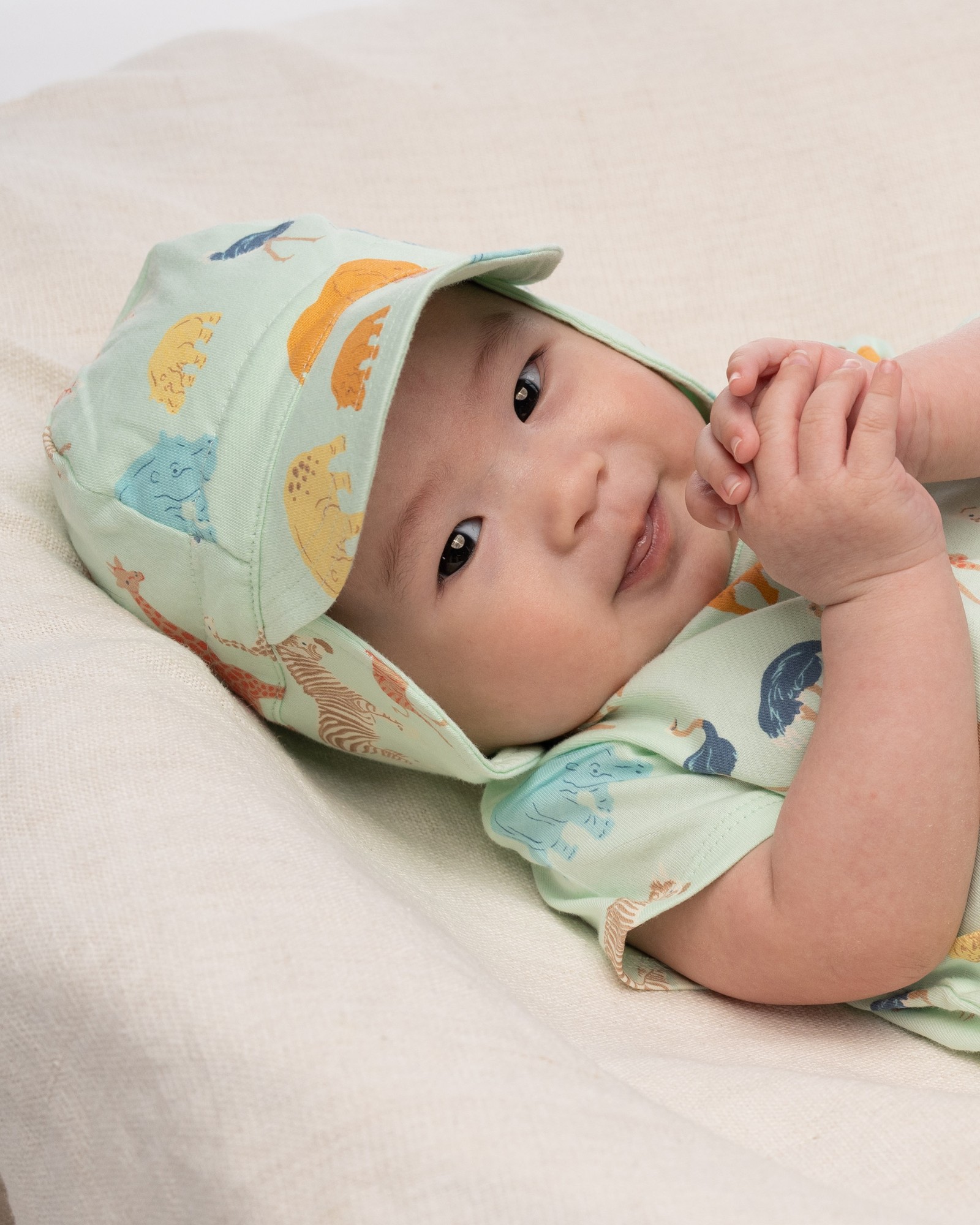 Soft breathable cotton cap for sensitive skin