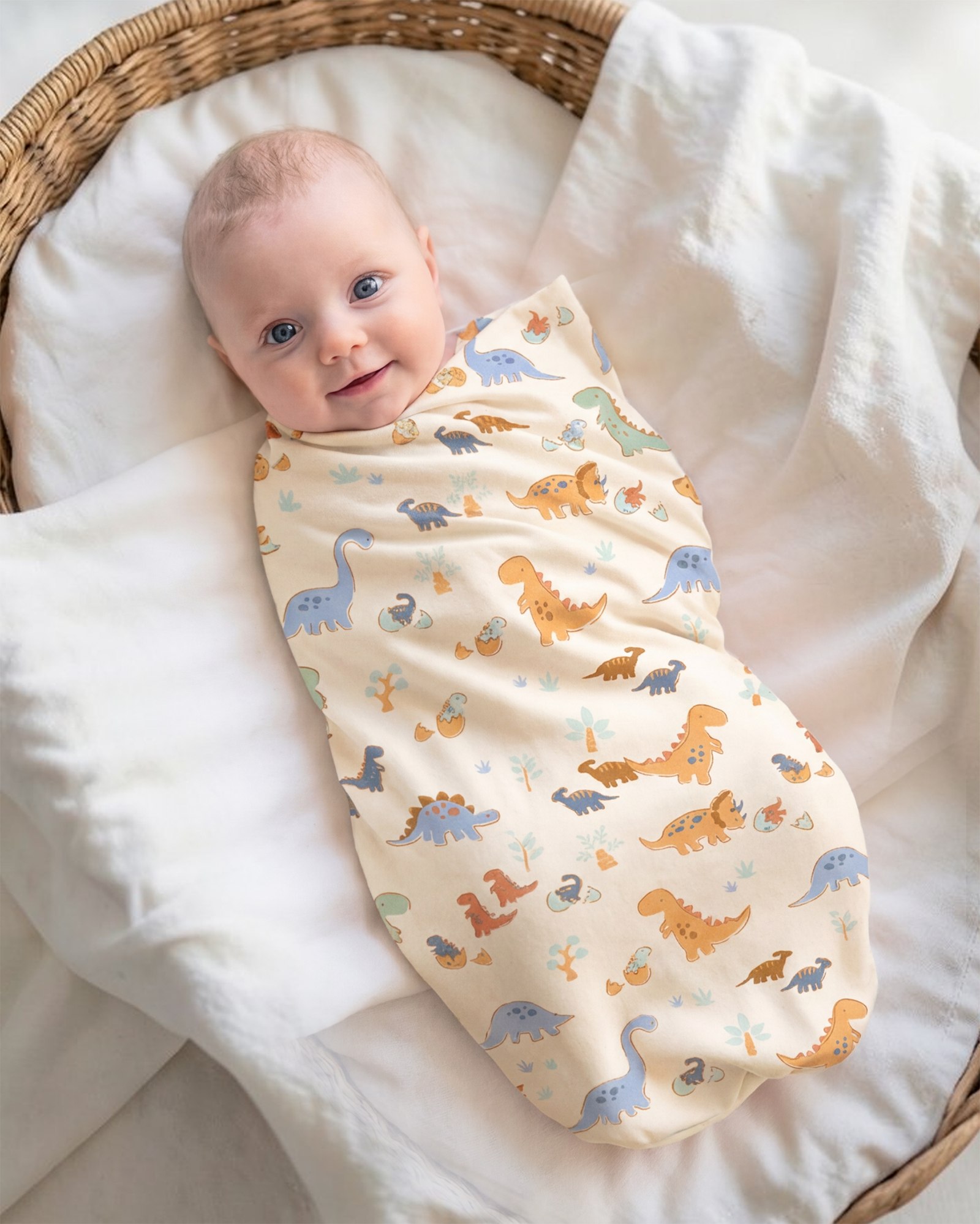 Soft Cotton Dino Wrap for Stylish Comfort