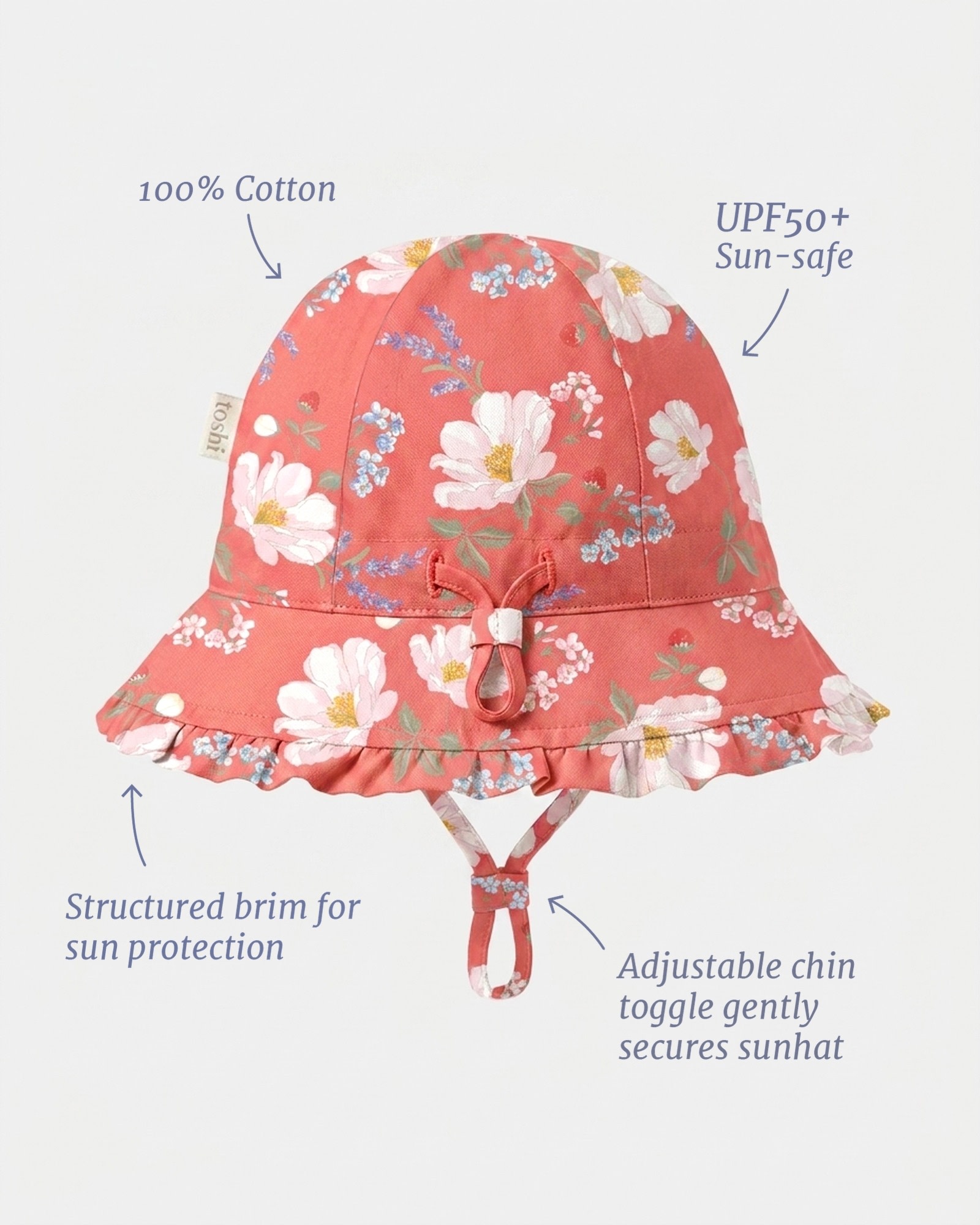 Flattering Sun Hat with Vibrant Floral Print