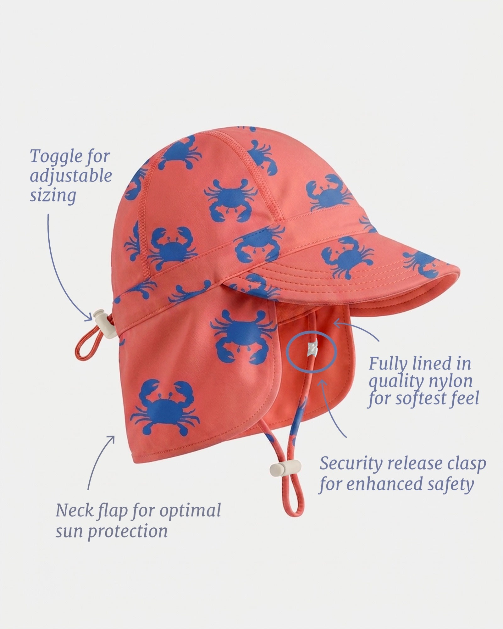 Vibrant Sun Protection with Playful Mud Crab Style