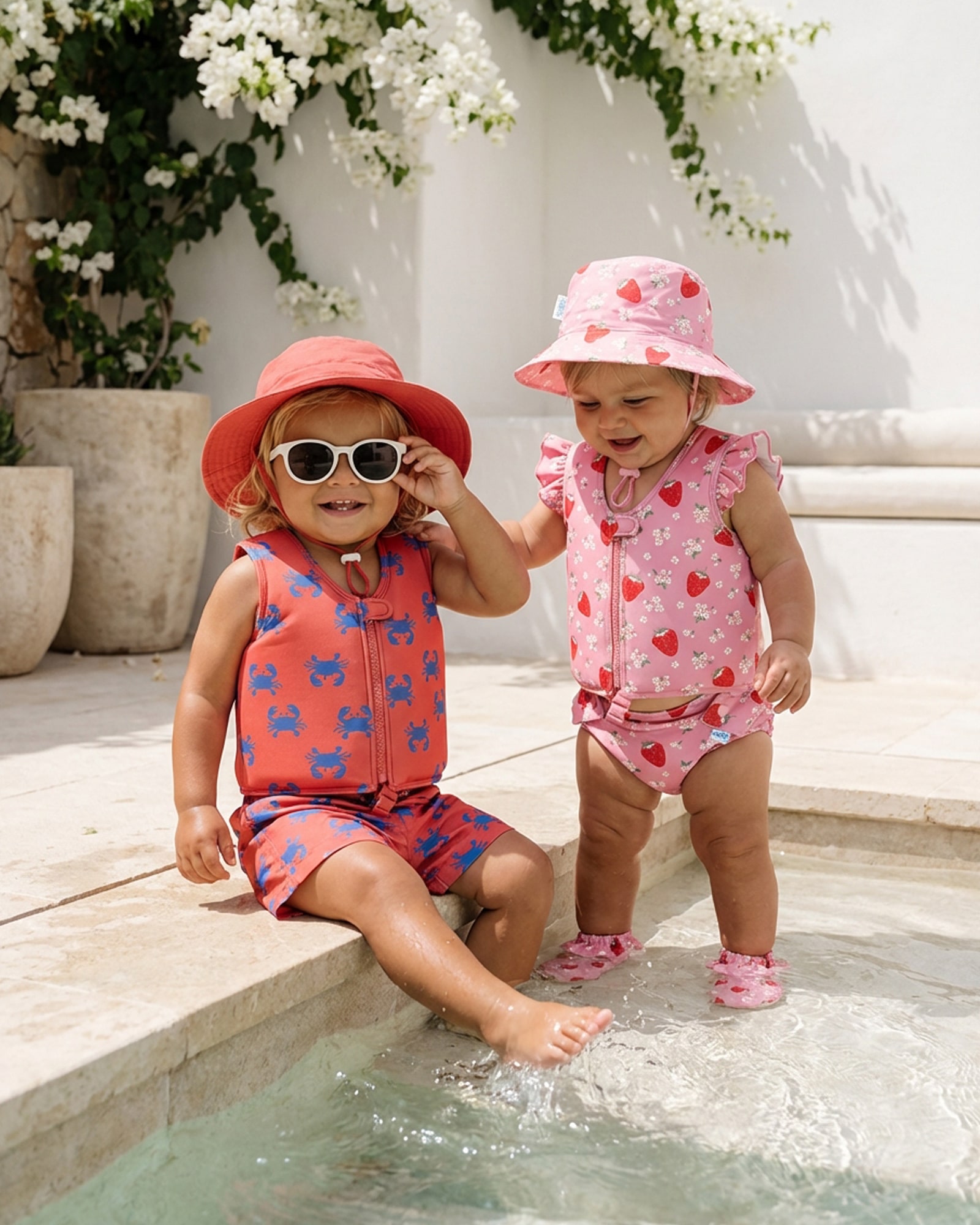 Eco-Friendly Swim Nappy with Playful Strawberry Print