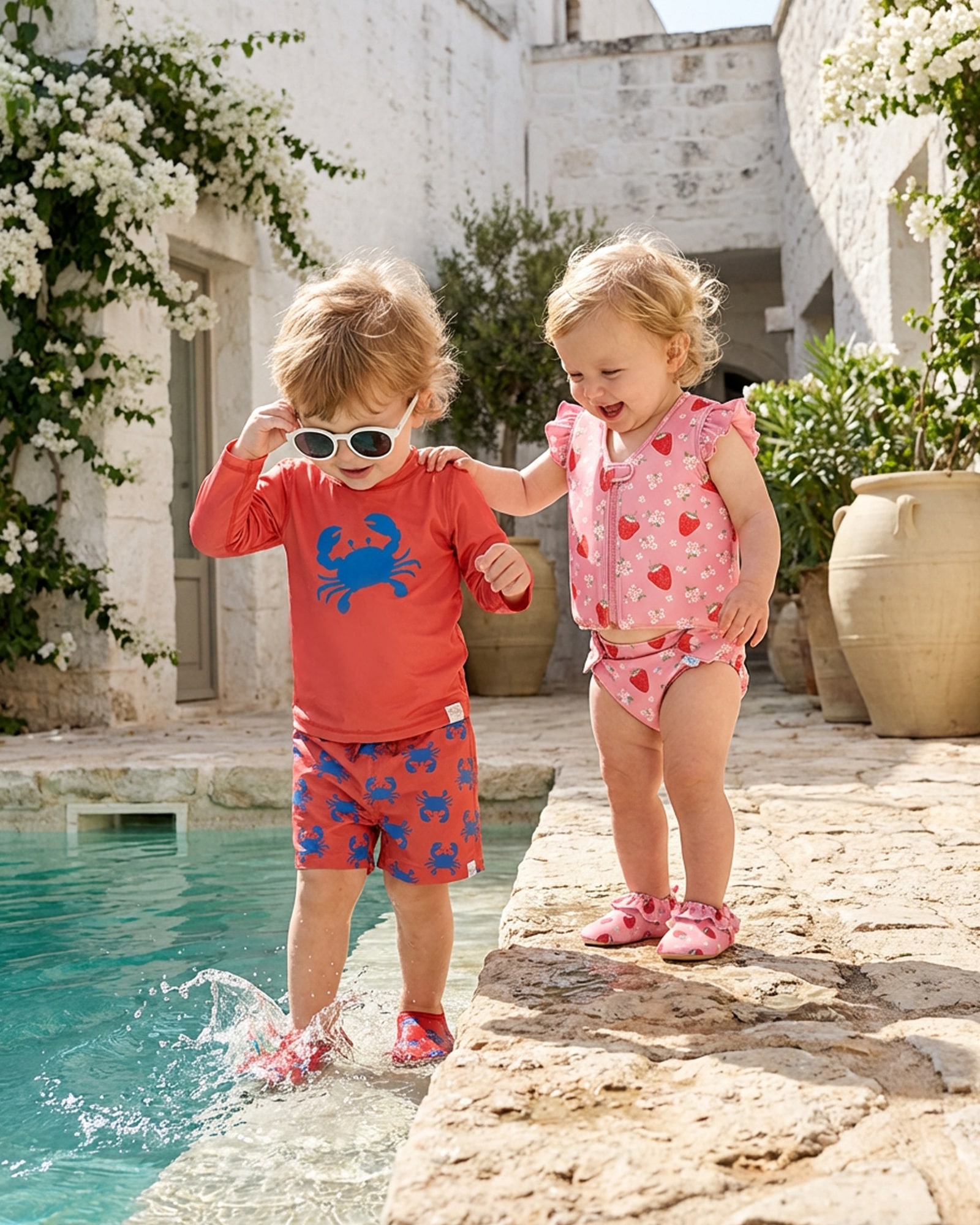Secure, Adjustable Swim Boardies for Active Kids