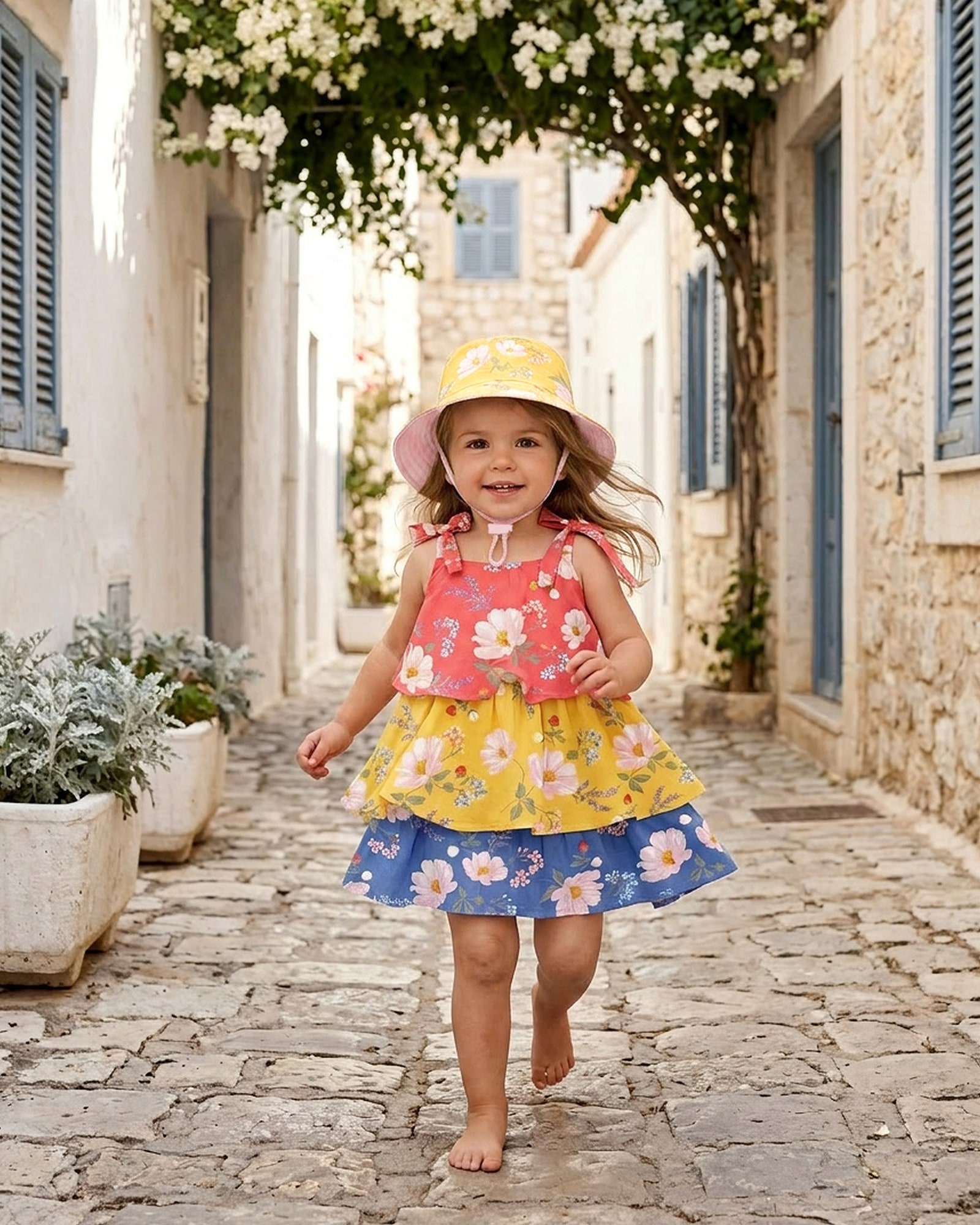 Bright Floral Sunhat for Joyful Summer Days