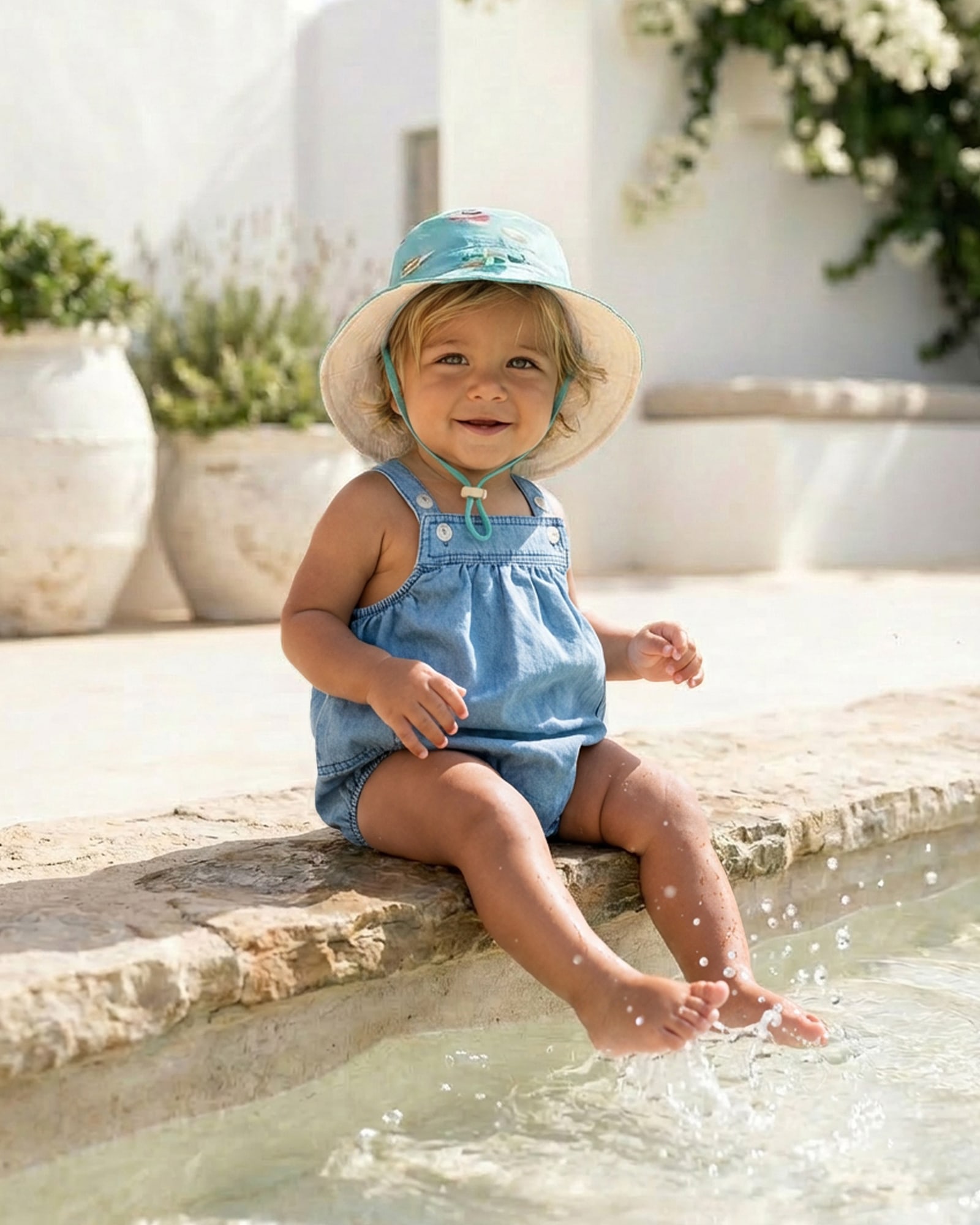 Soft breathable cotton romper for active babies
