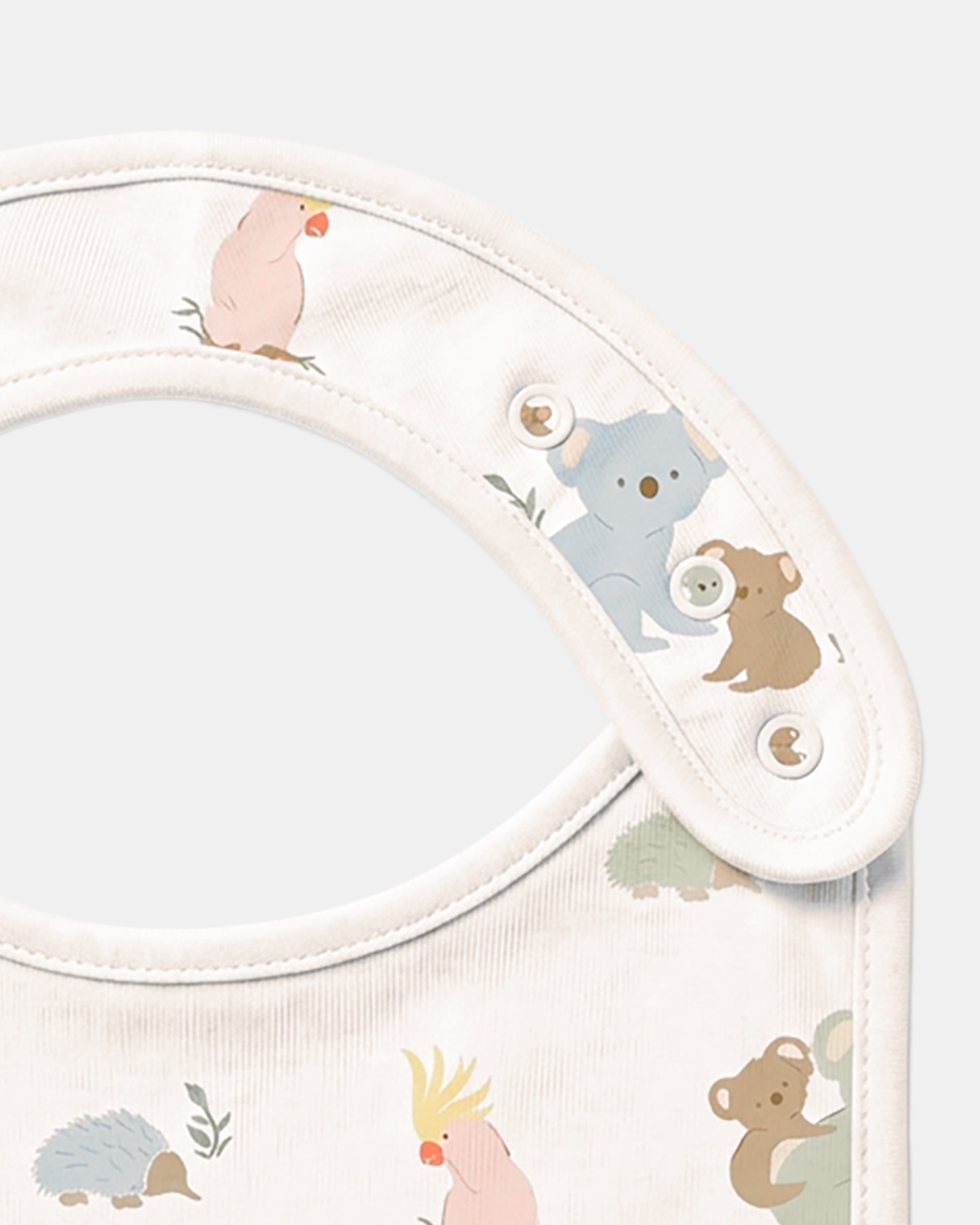 Charming Australian Bib with Playful Gumnut Design