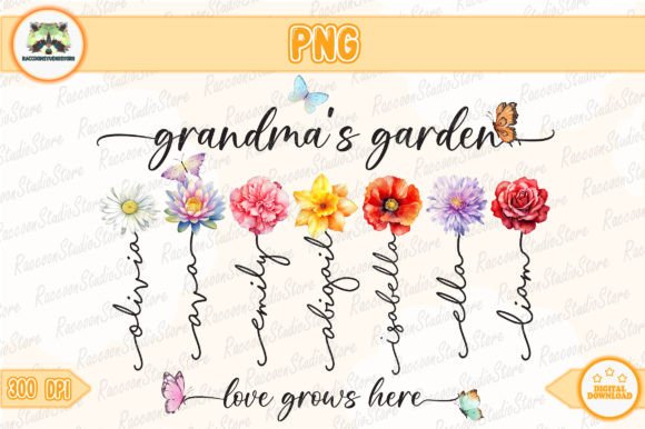 Custom Grandma's Garden Coloring Design