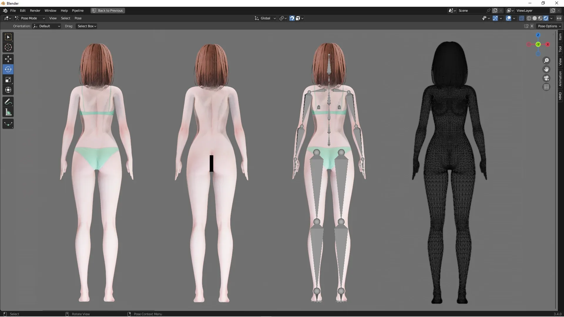 Lingerie Clothes 0006 Rigged FlippedNormals
