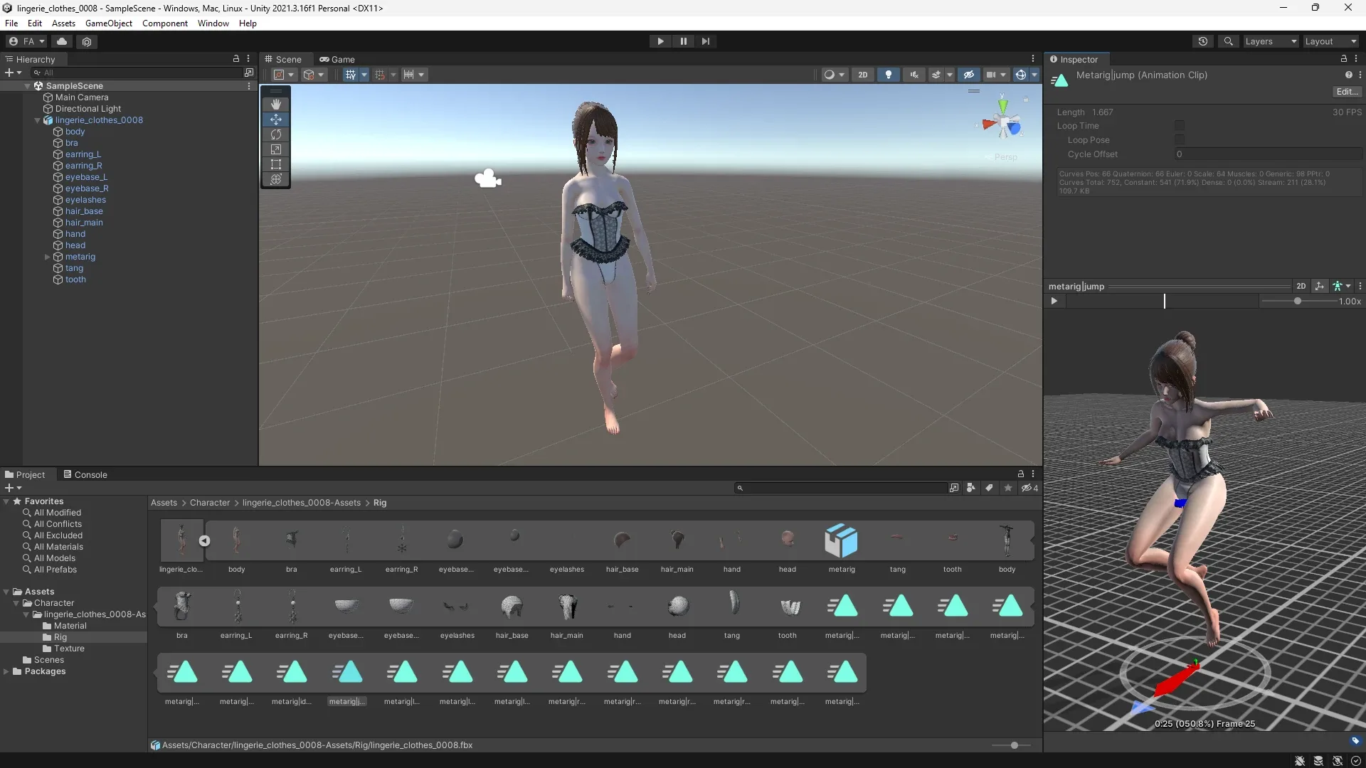 Lingerie Clothes 0008 Rigged FlippedNormals