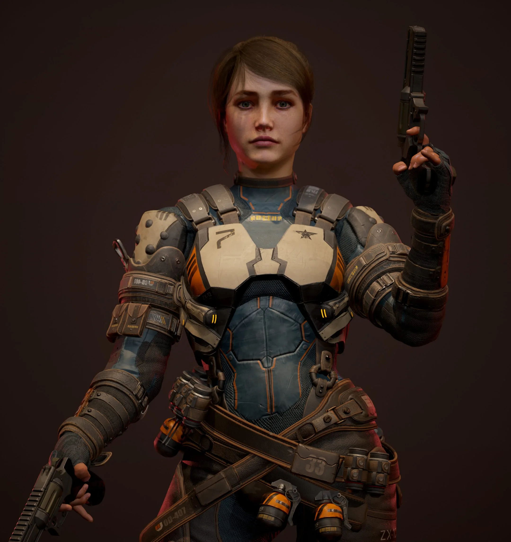 Real Time Female Mercenary Flippednormals