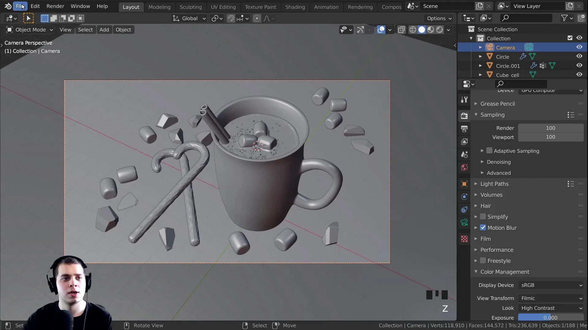 Hot Cocoa Blender Tutorial FlippedNormals