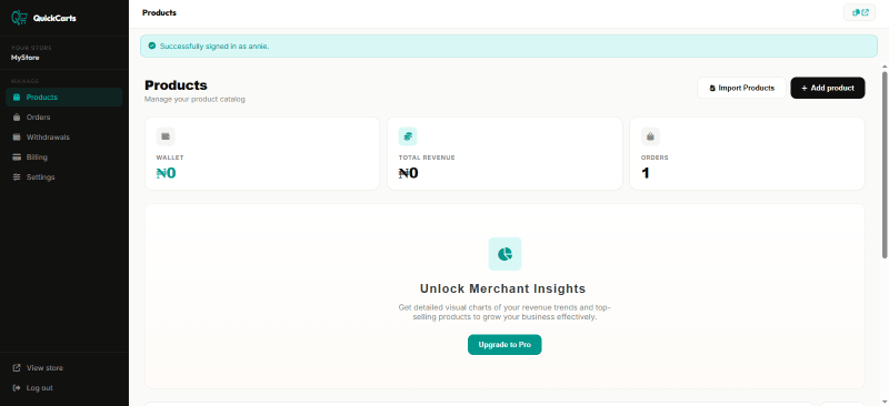 Quick Carts screenshot 1