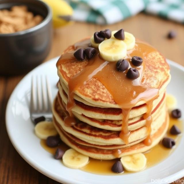 Protein Peanut Butter Banana Pancakes