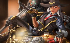 Обои Девушка, Катастрофа, Лицо, Глаза, Blizzard, Art, Game, Ashe, Overwatch, Calamity, BOB, Game Art, REW, by ...