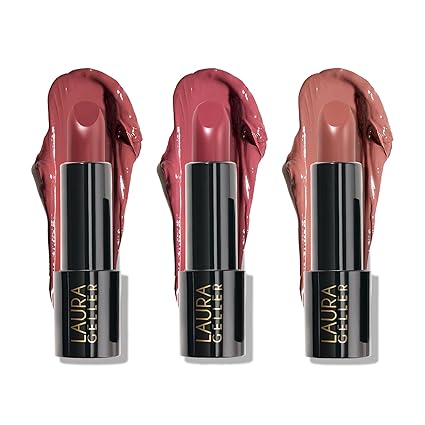 LAURA GELLER NEW YORK Modern Classic Cream Lipstick Trio - Mauve Majesty, Real Rosy, Novel Neutral