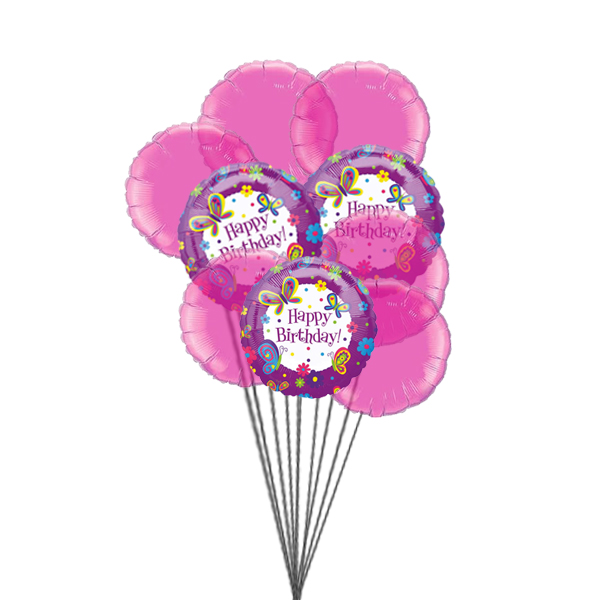 Cheering colourful birthday balloons (3 Latex & 3 Mylar Balloons)