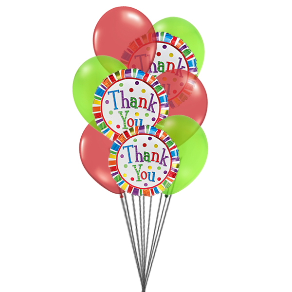 Thanks a lot balloons (3 Latex & 3 Mylar Balloons)
