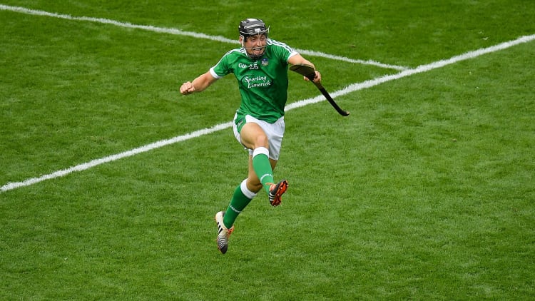 Limerick's Pat Ryan celebrates at Croke Park on Sunday.